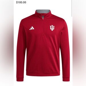 Adidas Elevated 1/4 Zip Men’s Size Small Indiana Hoosiers Pullover NWT $100